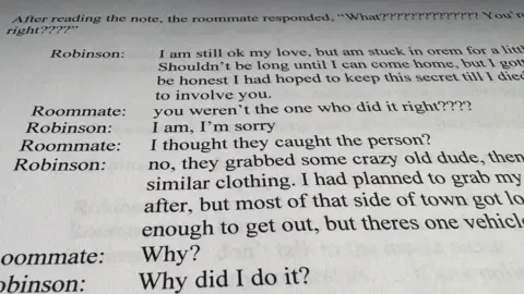 Exclusive Text Thread Involving Charlie Kirk Suspect and Co-resident